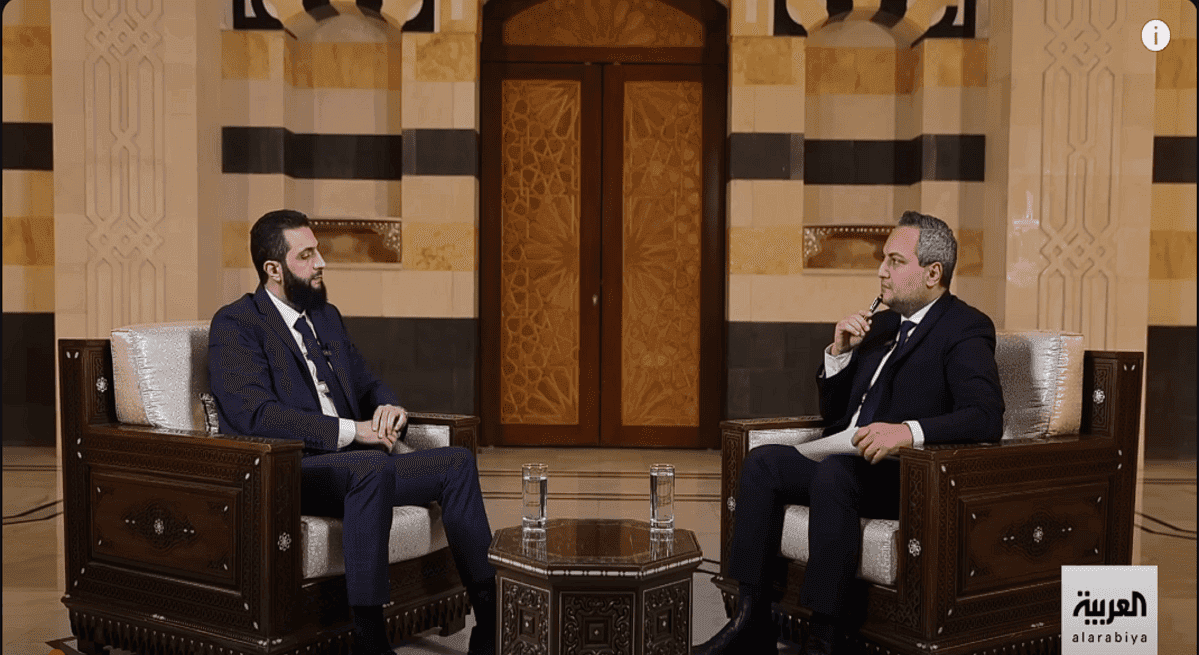 حوار حصري مع قائد الإدارة الانتقالية أحمد الشرع حوار شامل مع أحمد الشرع حول المرحلة الانتقالية